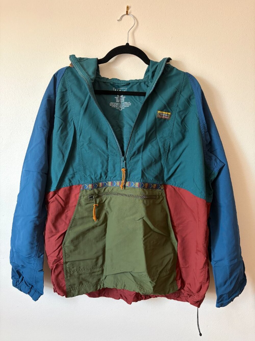 L.L. Bean Women's Mountain Classic Anorak, Spruce/Tuscan Olive XL Reg